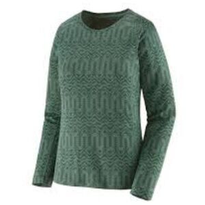 Patagonia Capilene Midweight Crew Top Womens XL  Baselayer Green Hiking Running